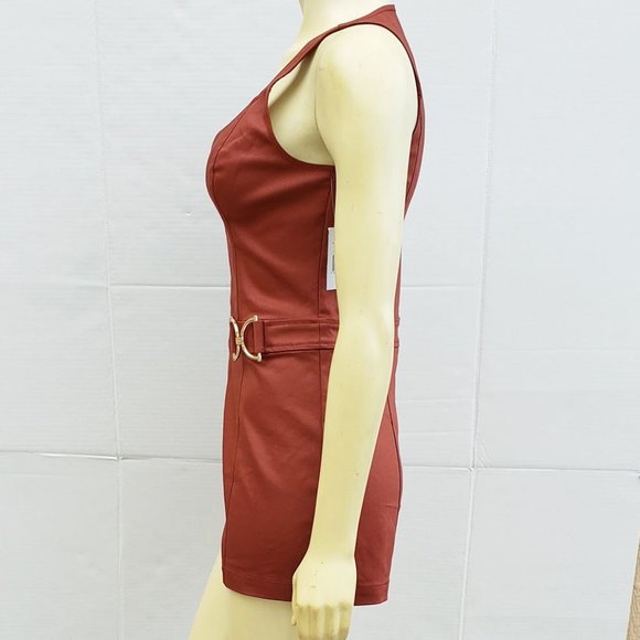 New GUESS Women's Front Zip Romper sz 4 - Picture 6 of 8